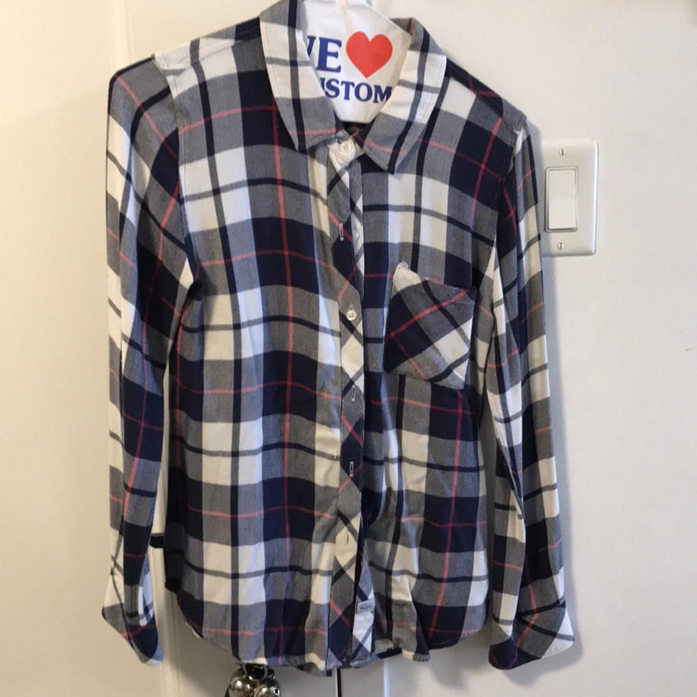 Plaid button down Rails shirt
